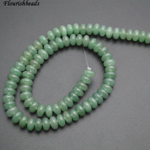 Wholesale 5x8mm Natural Green Aventurine Stone Rondelle Spacer Loose Beads Fashion Jewelry making supplies 5 strands per lot