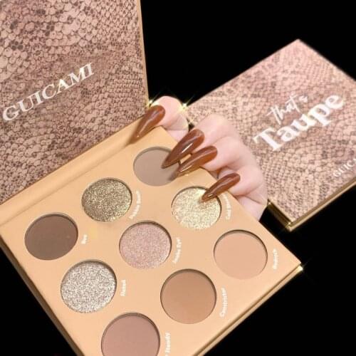 GUICAMI Python 9-color Matte Eyeshadow Palette Eye Makeup Palette Chocolate Eyeshadow Palette Beauty Eye Pallete