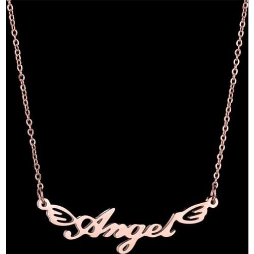 Personalized Name Necklace Butterfly Stainless Steel Customized Pendant Chain Lover For Women Creative Gift Jewelry