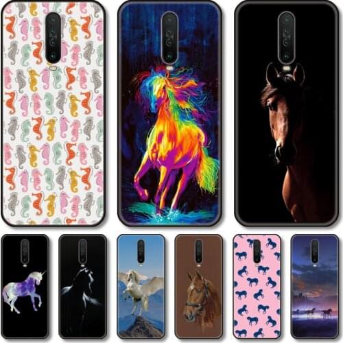 Cool horse Phone Case For Redmi 10 9 8 7 6 GO S C T PRO Note 5G Black Cover TPU