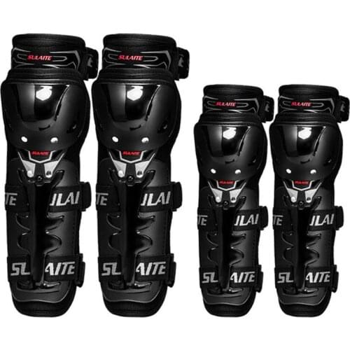 SULAITE 4PCS/SET Motorcycle Riding Leggings Four Seasons Anti-fall Warm Knee Pads Elbow Pads Windshield Winter Rider Equipment