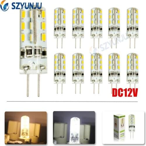 G4 DC12V 2W LED Bulb 24leds SMD 3014 Led Corn Lamp for Crystal Lamp LED Spotlight Bulbs Warm Cold White