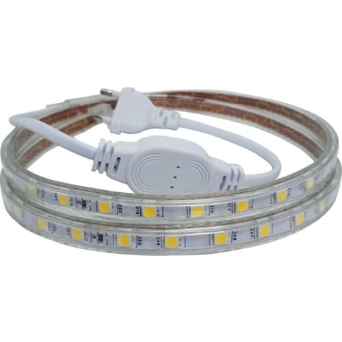 220 V Led Strip 220V Tape Flexible SMD 5050 1M 5M 10M 15M 20M LedStrip Waterproof IP67 With Dimmer 220V Led Strip Warm White