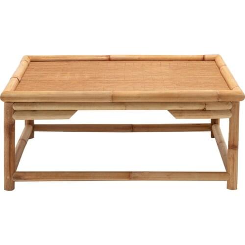 Vintage Indoor Natural Bamboo&Rattan Furniture Floor Table Square Asian Style Tatami Coffee Living Room Low Tea Center Table