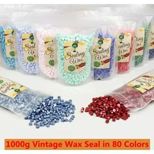1Kg Vintage Seal Wax Paint Sealing Granule DIY Gift Box Wedding Invitation Office Grape Wine Bottle Sealing Wax 3000pcs