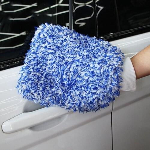 1pc Maximum Mitt High Density Auto Wash Cloth Ultra Super Absorbancy Car Sponge Plush Glove Microfiber Cleaning Towel