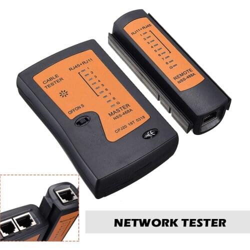 1Pcs Network Cable Tester RJ45 RJ11 RJ12 UTP Lan Cable Detector Network Repair Tool 10.5x10.5x2.5cm For Electrical Instruments