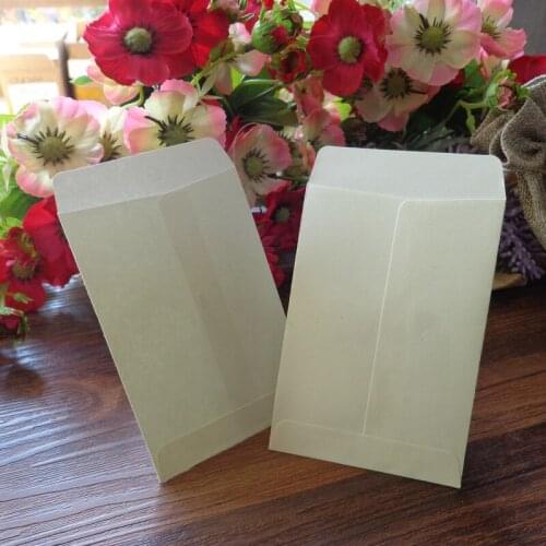20pcs Cream Retro Blank Paper Envelopes Invitation Envelope Gift Card Stationery for Party Favor Paper Bag 7x10cm+1.5cm