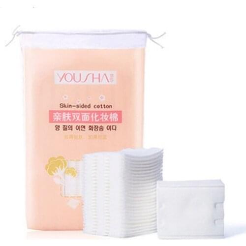 222 Pieces Thickened Cosmetic Cotton in Bag Makeup Remover Double Side Fine Cotton Pads Face Cleaning Skin Care Nail Wipes E1012