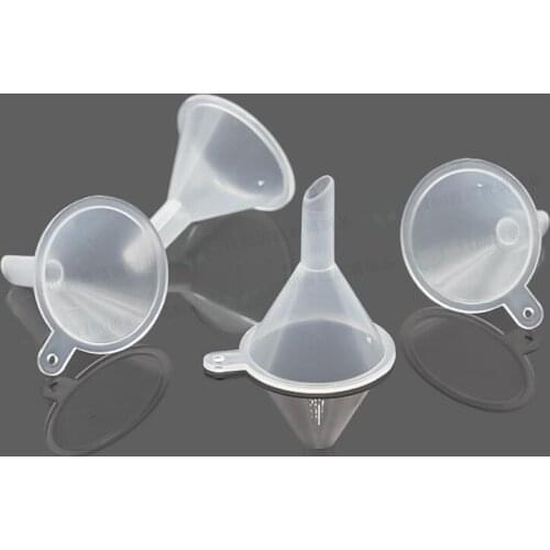 31mm*39mm Mini Plastic Funnel Filling Tool For Liquid Oil Essence Perfume Small Transparent Dispensing PP Funnels LX4928