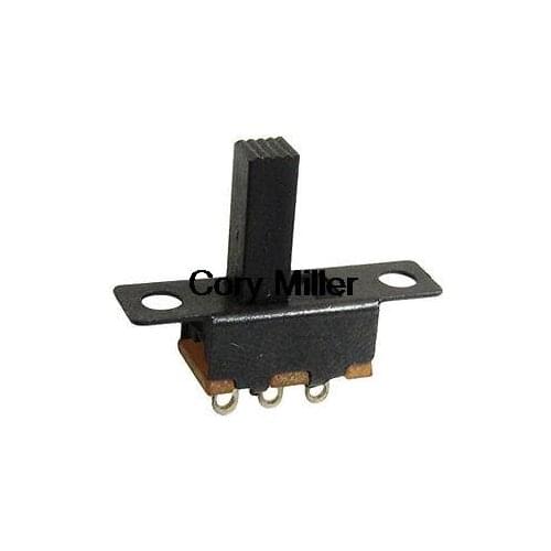 7mm Knob ON-ON 2 Position 1P2T SPDT Panel Slide Switch 3 Solder Lug Pin