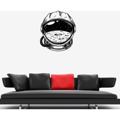 Astronaut Spacesuit Space Universe Moon Vinyl Wall Decal Stickers Decorative Pattern Home Decor Kids Room Art Mural