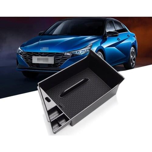 Car Center Console Armrest Plate Storage Box Cover Decoration for Hyundai Elantra CN7 2021 2022 Interior Accessories Auto Parts