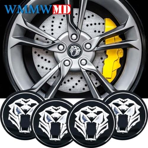 Tiger head Car Steering tire Wheel Center car sticker Hub Cap Emblem Badge Decals For Jaguar Hubcap Audi BMW Nissan Ford 56mm