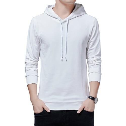 BROWON Brand Mens T-shirt Streetwear Hooded T Shirt Men Long Sleeve T Shirt Men Cotton Oversize T Shirt Men Clothes 2021