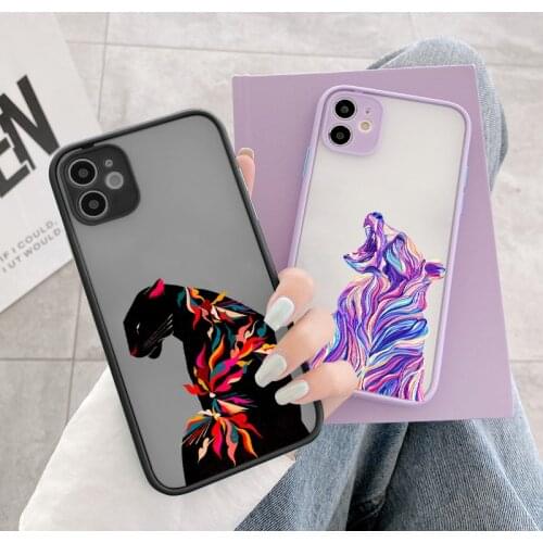 Colorful Leopard Flower Phone Case for iphone 6S 7 8 Plus SE 2020 For iPhone 12 11 Pro Max X Xs max Xr Hard PC Translucent Cover
