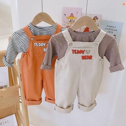 Baby Clothing 2021 New Summer Boys Girls Overalls And Jumpsuits Casual Cotton Toddler Pants Cartoon Korean Style Children Wear