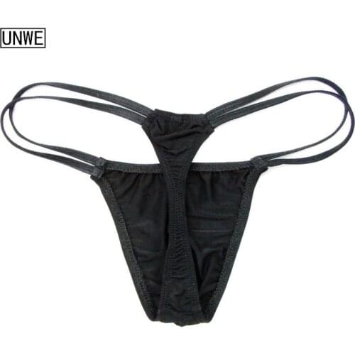 Double Waist Belt Gay Thong Mens Sexy Underwear Glass Yarn Male G String T-back Black White Red