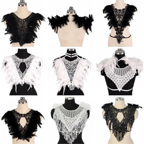 Punk Goth Erotic Lingerie Top Feather Collection Adjust Waist Belt Suspender Harness Bra Dance Festival Costume Rave Outfit