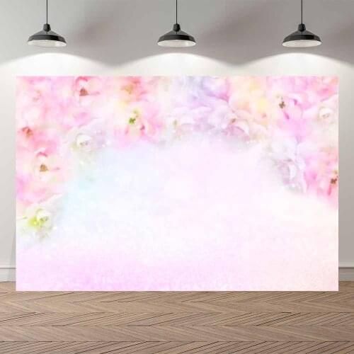 Thin Vinyl Spring Floral Painting Girls Kids Birthday Party Baby Shower Banner Photography Backdrop Photo Studio Background