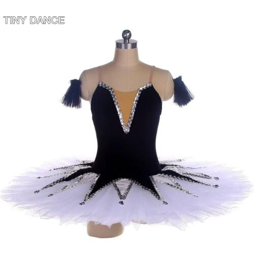 GDC Black and White Professional Ballet Dance Tutu Costume for Adult Girls Ballerina Dress Classical Performance Tutus BLL445