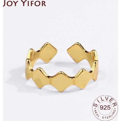 925 Sterling Silver Rings for Women Square Vintage Wedding Trendy Jewelry Large Adjustable Antique Rings Anillos