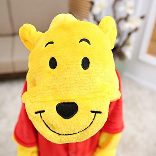 Anime Winnie Bear Cosplay Costume Kids Kigurumis Boy Girl Sleep Suit Halloween Festival Party Animal Onesies