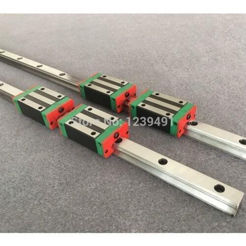 2pcs HGR15 - 200 300 400 500 600 700 800 900 1000mm linear rail with 4pcs block HGH15CA or HGW15CA CNC parts