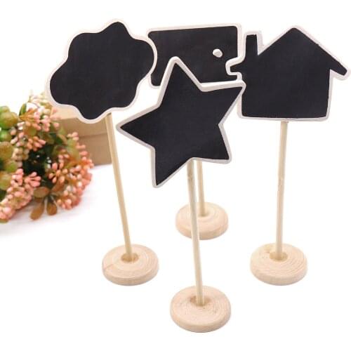 Mini Small Wooden Chalk Blackboard DlY Decor Wedding Kitchen Restaurant Sign Chalkboard Writing Notice Message Paint Wood Board