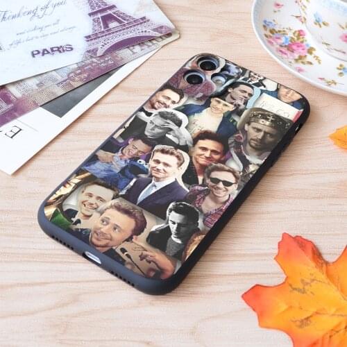For iPhone Tom Hiddleston Collage Print Soft Matt Apple iPhone Case
