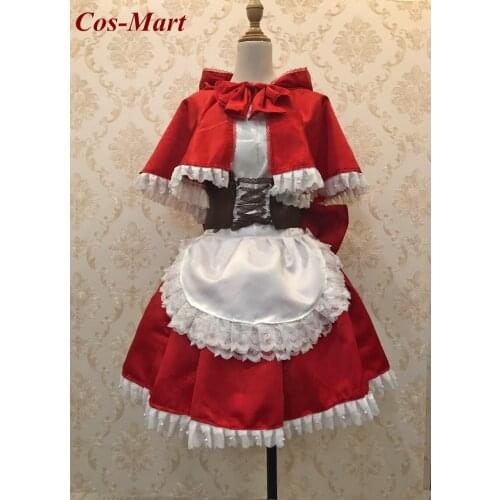 Anime DATE A LIVE Himekawa Yoshino Cosplay Costume Fashion Red Female Maid Outfit Party Role Play Clothing Custom-Make Any Size