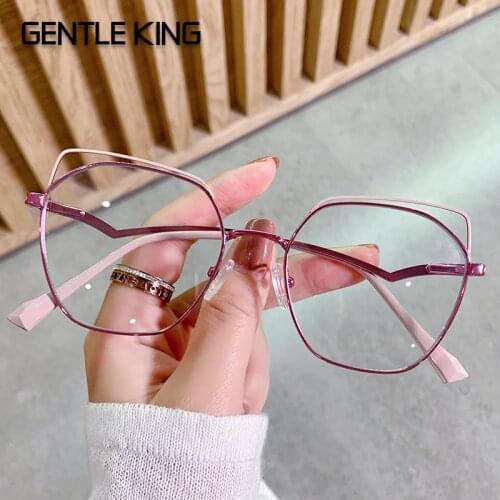 GENTLE KING Super Light Metal Frame Anti Blue Light Metal Glasses Frames Men Women Fashion Computer Eyeglasses