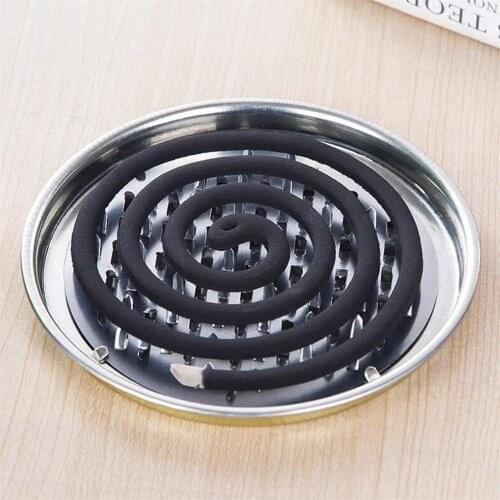 Portable Mosquito Coils Holder Hotel Metal Repellent Rack With Cover Saft Anti Moustique Tray Summer Anti-mosquito Supplie