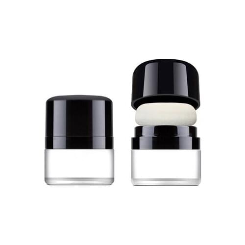 10pcs 10g Empty Loose Powder jars With Mirror Powder Puff Black DIY Make up Powder Compact Cosmetic Packing Case