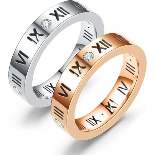 Retro Style Roman Number Mens Ring Temperament Domineering Corrosion Fashion Stainless Steel Ring Mens Jewelry Gift