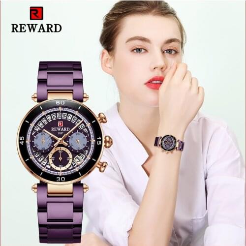 Hot Reward Womens Wristwatch Fashion Waterproof Travel Date Timepiece Girls Watch Casual Wrist Watch for Women Quartz Watches