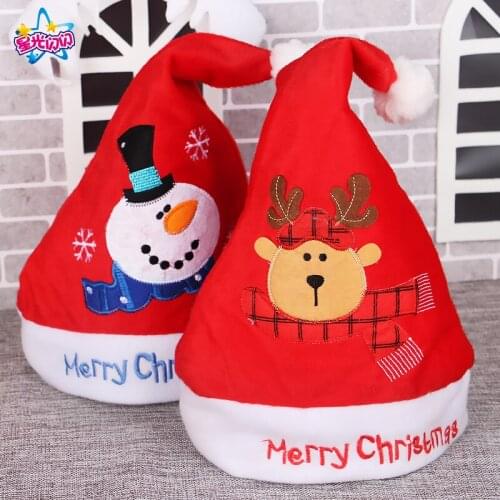 Christmas hat children bronzing snowflake music festival costume decoration adult headdress plush fabric