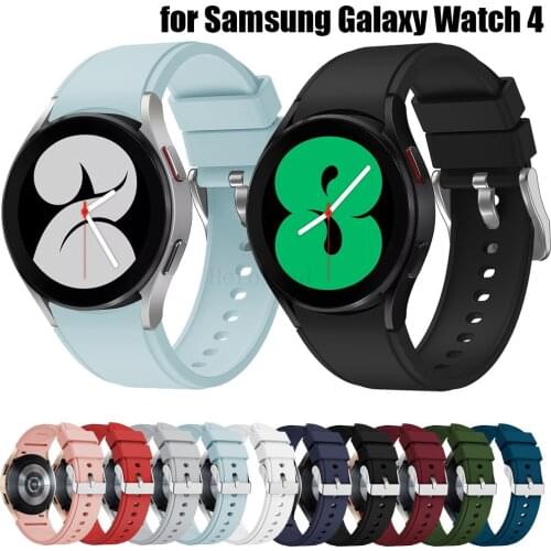 20MM Silicone Watchband For Samsung Galaxy Watch 4 Classic 46mm / Galaxy Watch 4 44MM Original band Strap Wristband Bracelet New