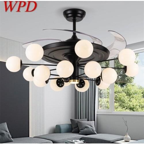 WPD Modern Ceiling Fan Lights Big 52 Inch Lamps Remote Control Without Blade For Home Dining Room
