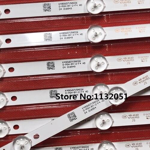 1set=9pcs LED strip for Ph ili ps 49inch TV 49PFF5455/T3 backlight K490WD7 A1 4708-K49WD7-A1213k11