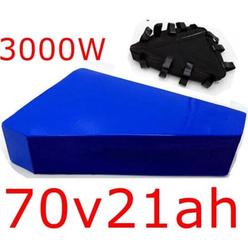 Triangle 72V 20AH lithium Li-ion Battery With Bag Ebike Battery 72V 2000W 3000W Electric Bike Battery with 50A BMS 5A Charger