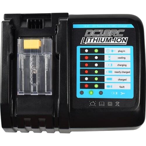 DC18RC 18V Battery Charger for Makita 14.4V-18V Lithium Battery BL1830 BL1840 BL1850 BL1860 BL1815 BL1430 BL1450 BL1440 Charger