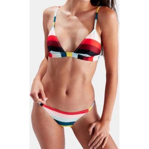 2019 Bikini Female Bandage Push-up Padded Bra Bikini Set Triangle Solid Color Bathing Swimsuit Swimwear Beachwear