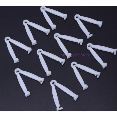 10pcs Pig Umbilical Cord Clip Clamp Disposable Whelping Kit Farm Ranch Supplies Plastic Clips C42