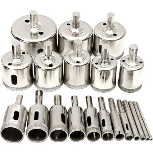 20 Pieces Diamond Holesaw Drill Bit Set For Glass, Tile, Jewelry Diy, Extractor Remover Tools Hole Saws Set Kit For Glass, Porce