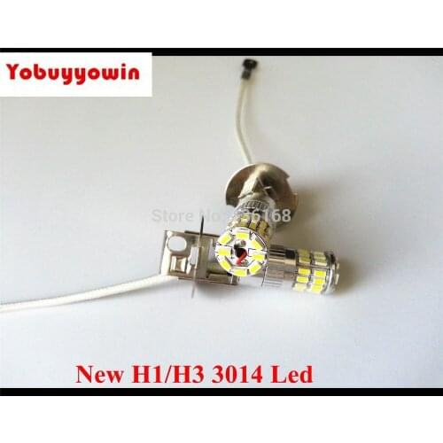 Free Shipping 2Pcs New White 18W Samsung Chip 3014SMD H3 LED Fog Light Bulb car driving drl Lamp 12V 24V