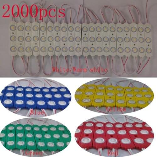 FREE DHL 2000pcs/lot 5730 injection LED Module 3LED lens 160 degree,12V 1.2W advertising light,3years warranty