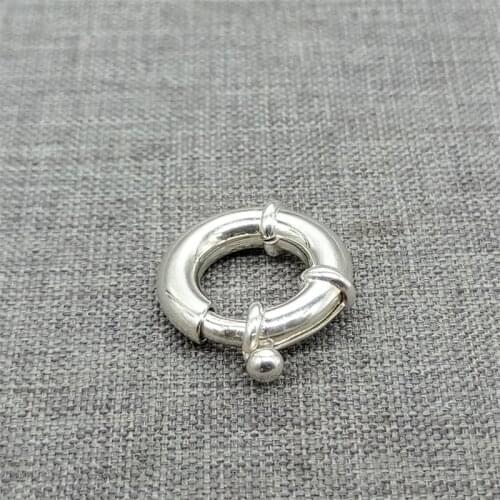 925 Sterling Silver Large Spring Ring Clasp 14mm for Bracelet Necklace