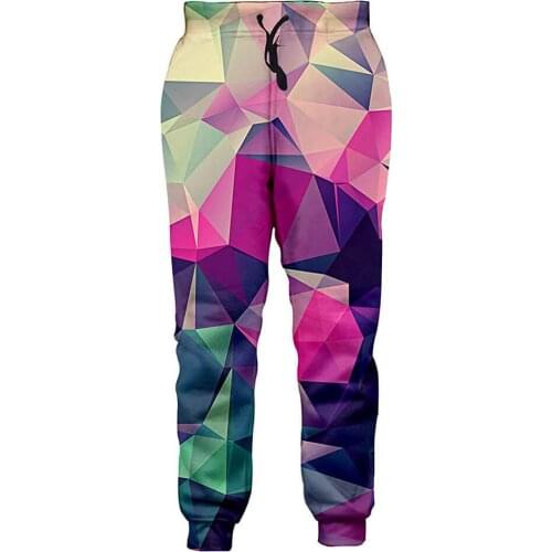 PLstar Cosmos Brand Trousers Graphic Colorful Diamond 3D Printed Men Joggers Pants Streetwear Cool Unisex Casual Sweatpants MPK4