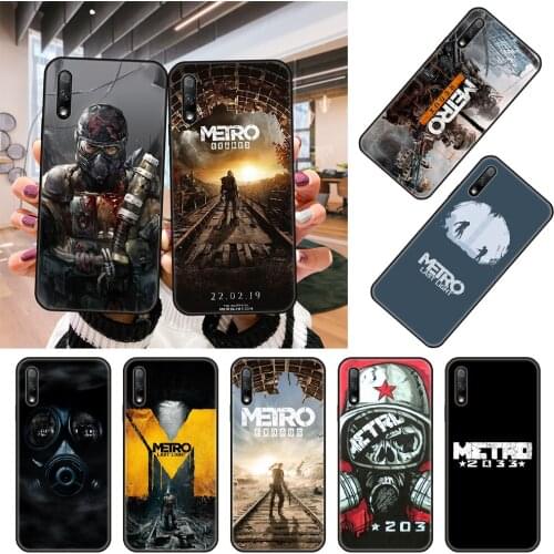 Phone Case For Huawei Honor 9X 9 9A 10 20 8X 8A 8S 7X 7A i 6A Pro Play Lite Black Cover Hoesjes Art Coque Fashion Metro 2033
